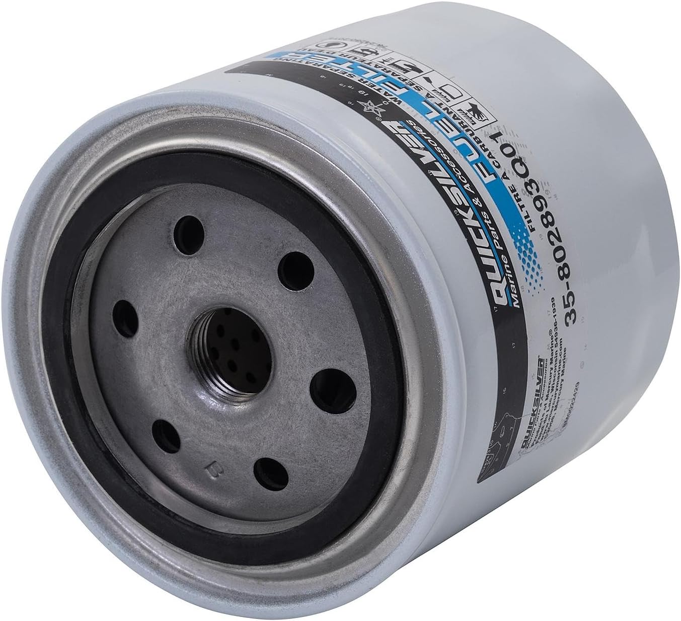 Quicksilver 802893Q01 Water Separating Fuel Filter for Mercury and Mariner Outboards, MerCruiser Sterndrive and Inboard Engines