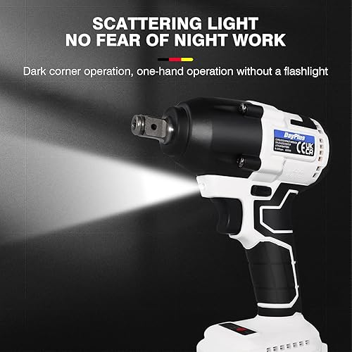 Miniatura 3 de Llave de impacto inalámbrica, herramienta de bricolaje de 21 V, llave sin escobillas, llave de impacto eléctrica combinada de doble velocidad de