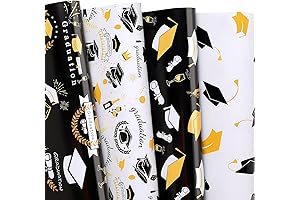 Ulmasinn 20 x 29 Inches Each Flat Graduation Gift Wrapping Paper with...