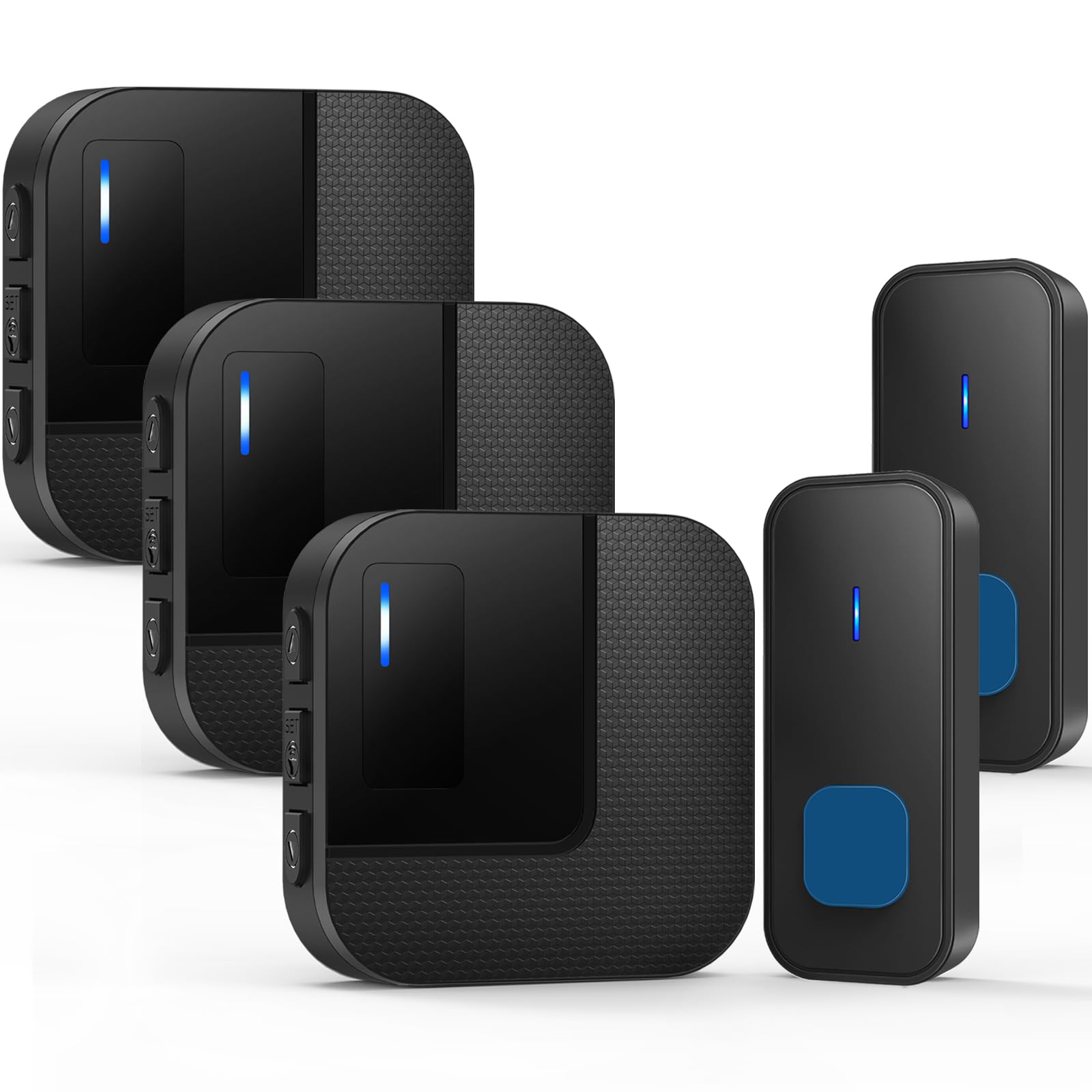 kabolWireless Doorbell, Plug in 1000ft Long Range Door Bell Chime, IP65 Waterproof Electric Cordless Door Bell Kits, 55 Melodies, 5 Volume Levels, 2 Battery Operated Button and 3 Receivers