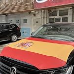 Car Flag Hood Cover for Spain National Flag - 2026 FIFA World Cup Vehicles Decorate Accessories Fits Coupe, Saloon, SUV, MPV, 4 Ft x 5 Ft (ES)