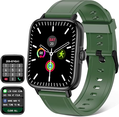 Reloj inteligente con pantalla táctil de 1.7 pulgadas, respuesta de llamadas, recepciónmarcación, relojes inteligentes para teléfonos Android iOS,