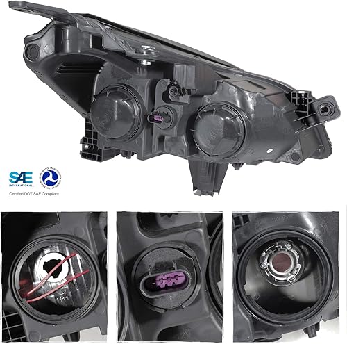 Miniatura 7 de AKKON - Se adapta a 2009 2010 2011 2012 Chevy Traverse Faros delanteros Juego de repuesto directo