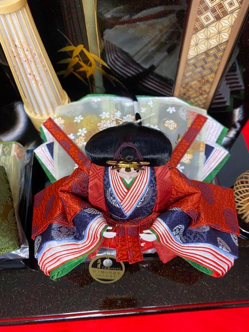 東京久月　人形師　光園作　雛人形親王飾り・伝統工芸　寄木細工・お子様名前プレート 東京久月 人形師 光園作 雛人形親王飾り 伝統工芸 寄木細工 お子様名前
