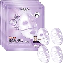 L'Oréal Paris - Hydrogel Face Mask - Intense Hydration Plumping Care - Hyaluronic Acid, Glycerin & Centella Asiatica - All Skin Types - Revitalift Filler Glass Skin - 50 ml