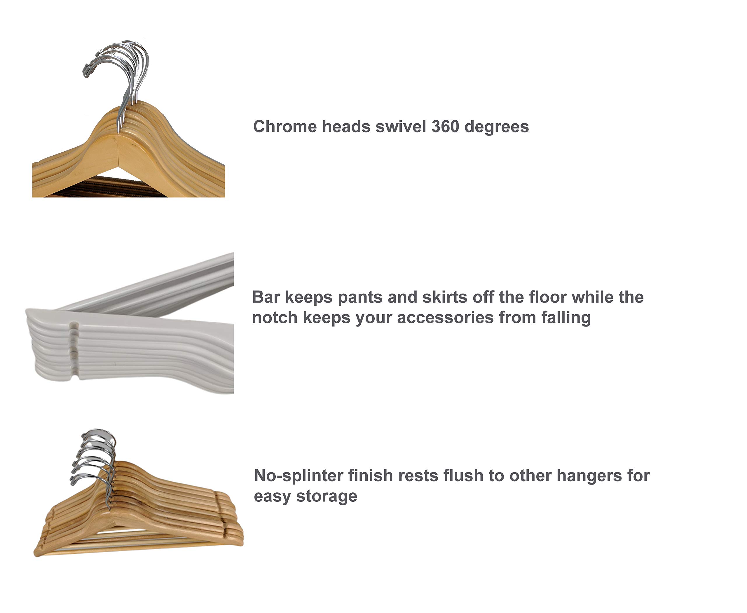 Merrick Crystal Suit Hanger with Clips (2 Pack)