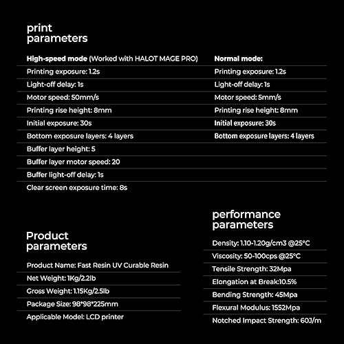 Miniatura 9 de Creality Resina 8K para Halot-Mage, resina de impresora 3D de 2.2 lbs (2.2 libras) de alta precisión para impresión 3D LCD de 8K10K12K Resina de