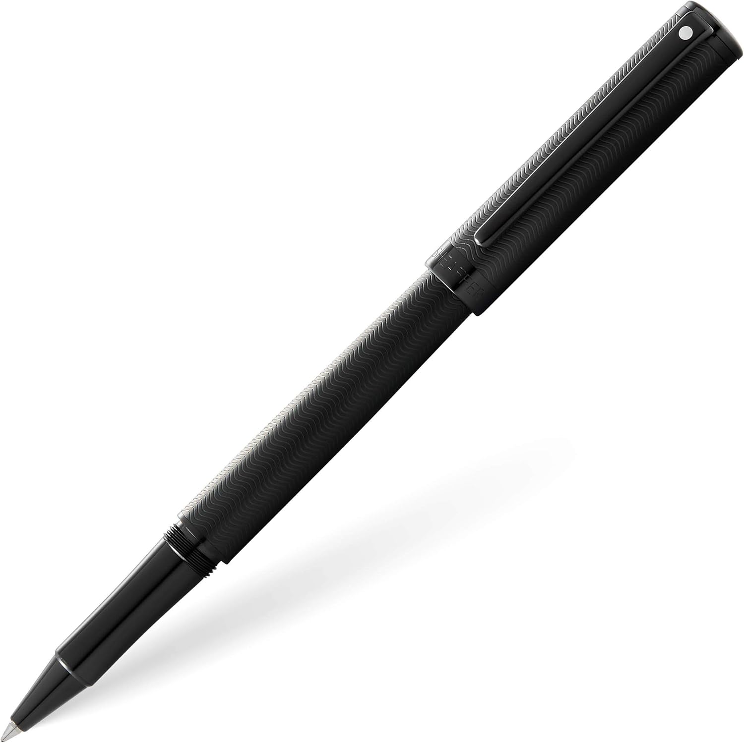 Sheaffer Intensity Engraved Matte Black PVD w/Polished Black Appointments Rollerball Pen