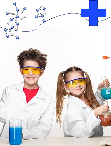 Miniatura 3 de Disfraz de médico para niños, 8 piezas, bata blanca de laboratorio científico, conjunto de uniforme para niños y niñas, disfraz de Halloween, fiesta