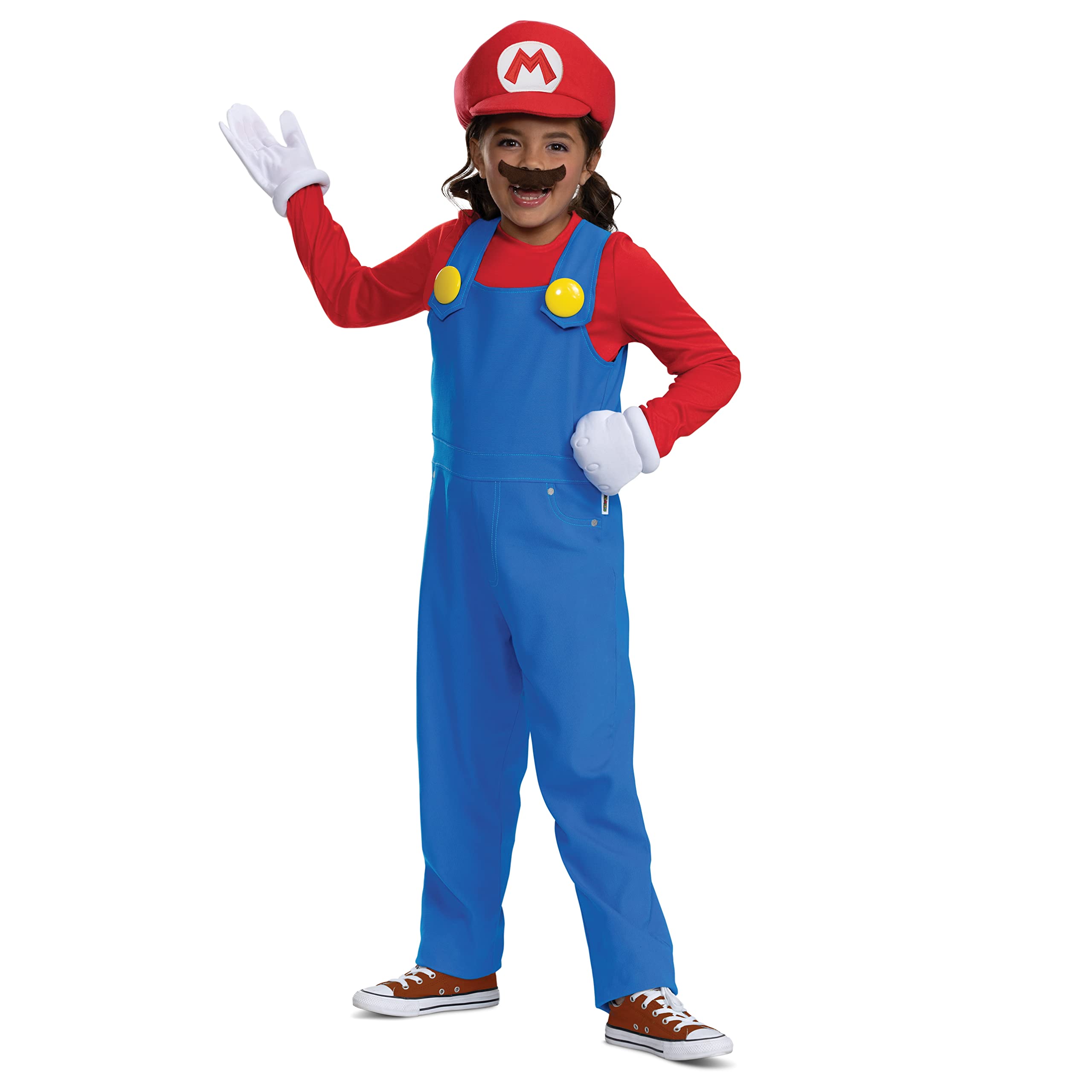 Disguise Super Mario 2W1 - Costume di carnevale da Super Mario, 127-136 cm, per bambini di 7-8 anni