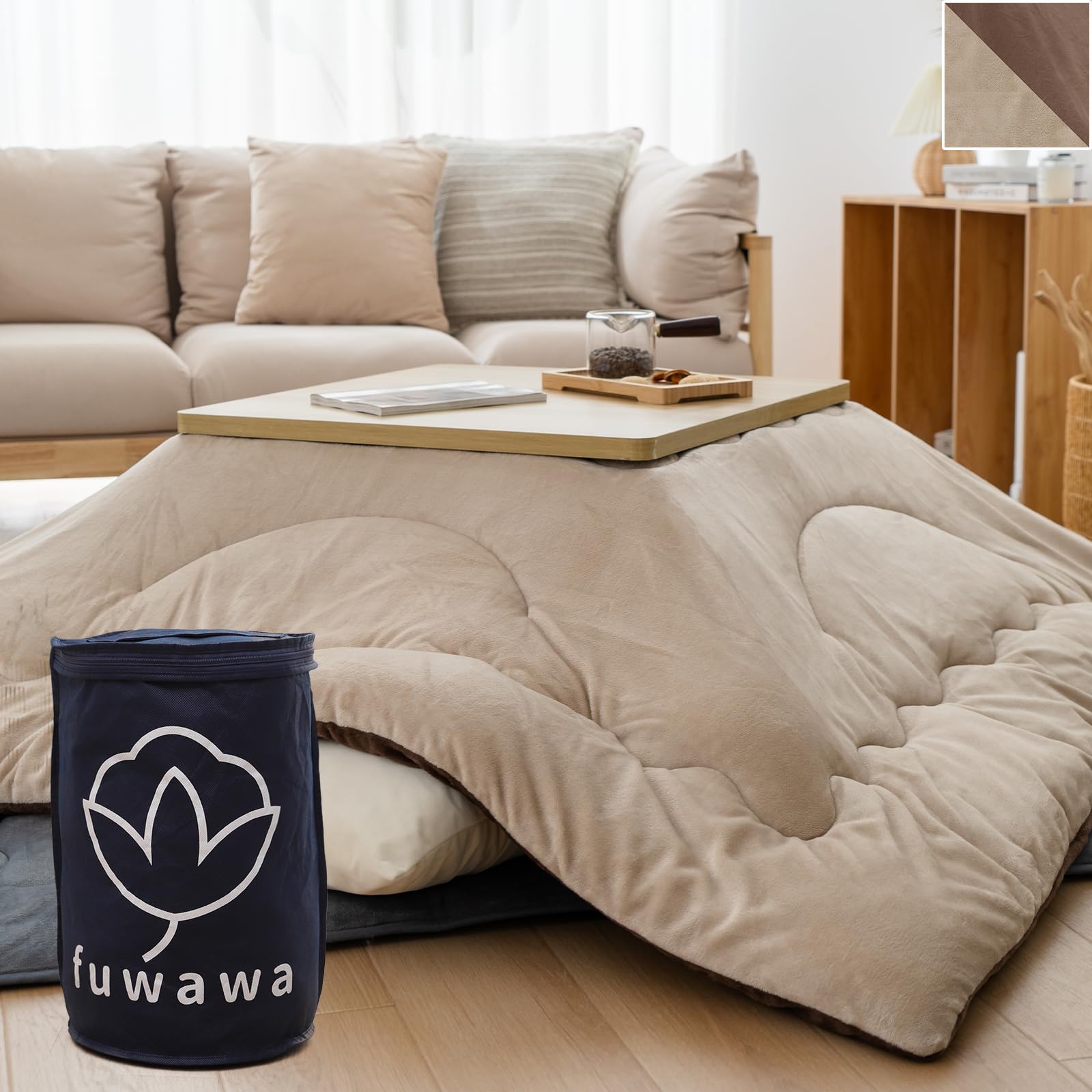 fuwawa こたつ敷布団 長方形 大判 冬用 こたつマット 19