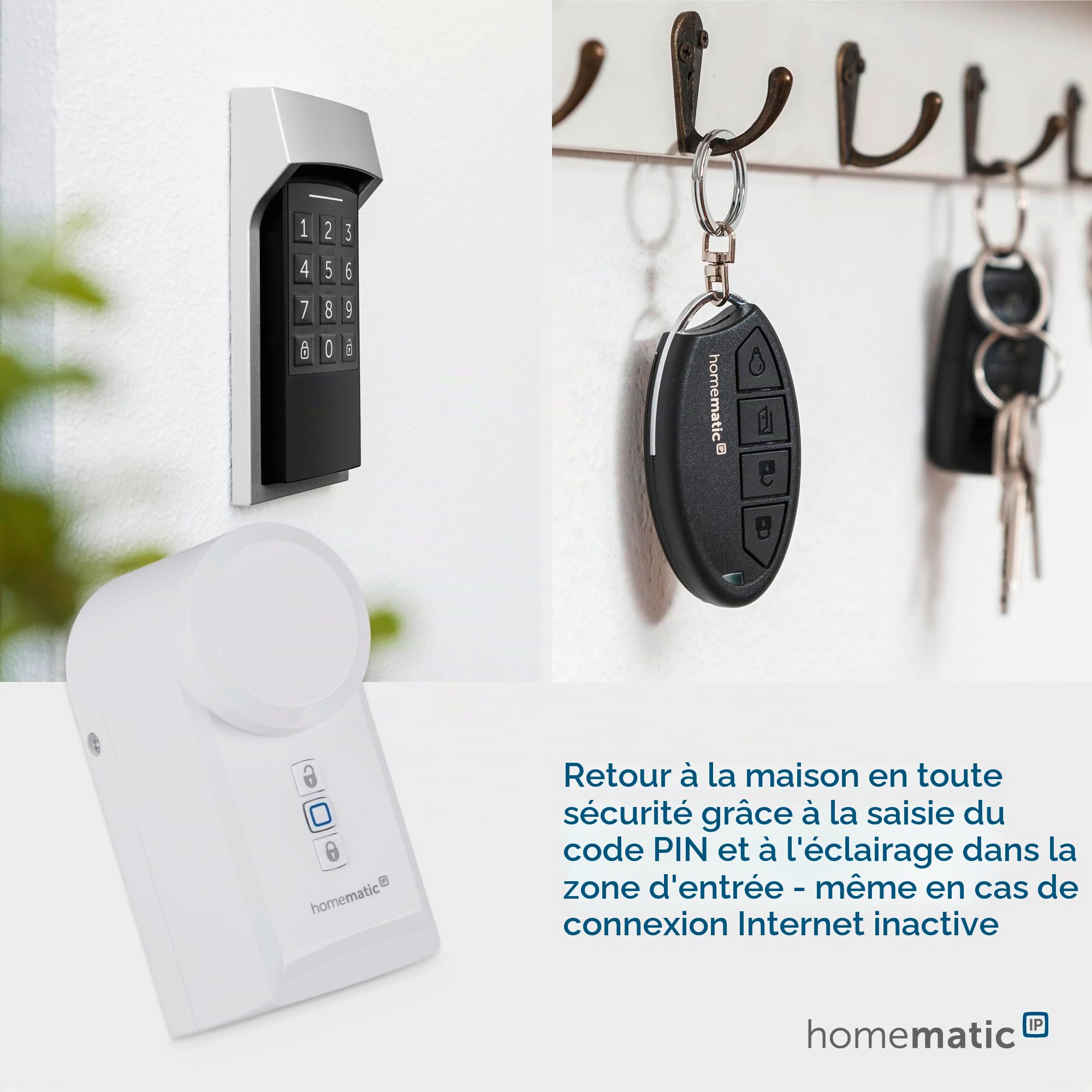 Homematic IP Smart Home Entraînement de Verrouillage de Porte - Serrure sans Fil, 154952A0