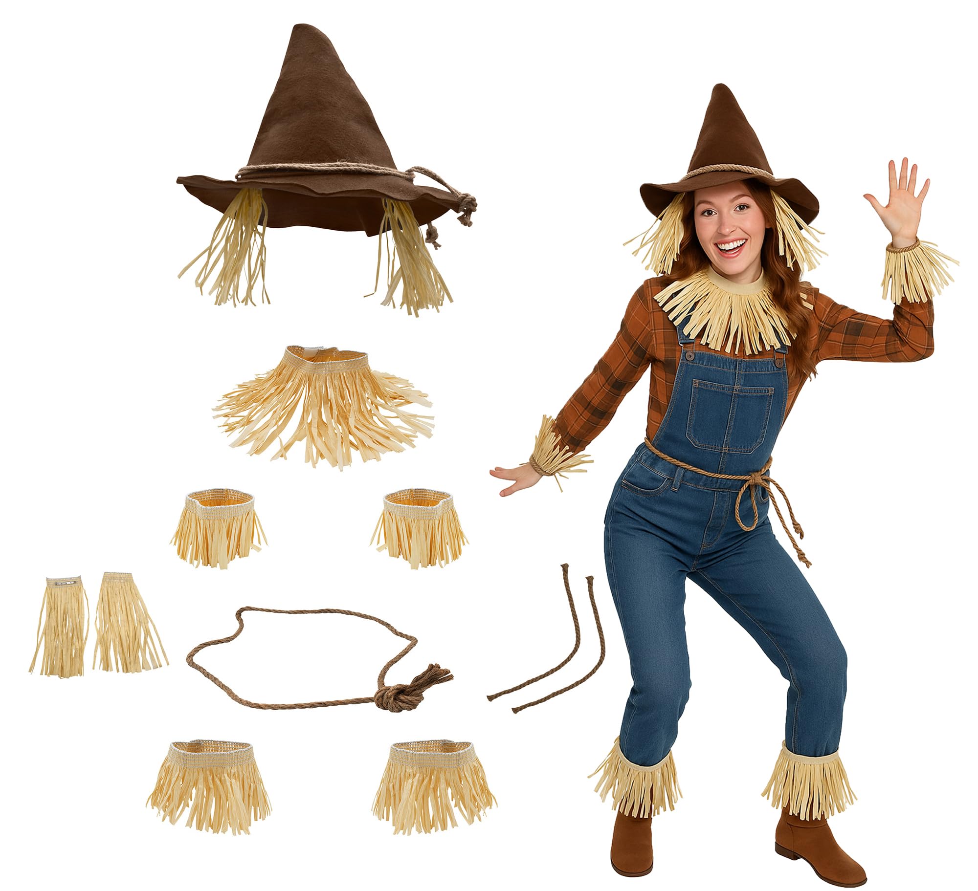 Nicky Bigs Novelties Wizard Felt Hat Witch Sorcerer Hats Adult Costume Scarecrow Accessory for Halloween