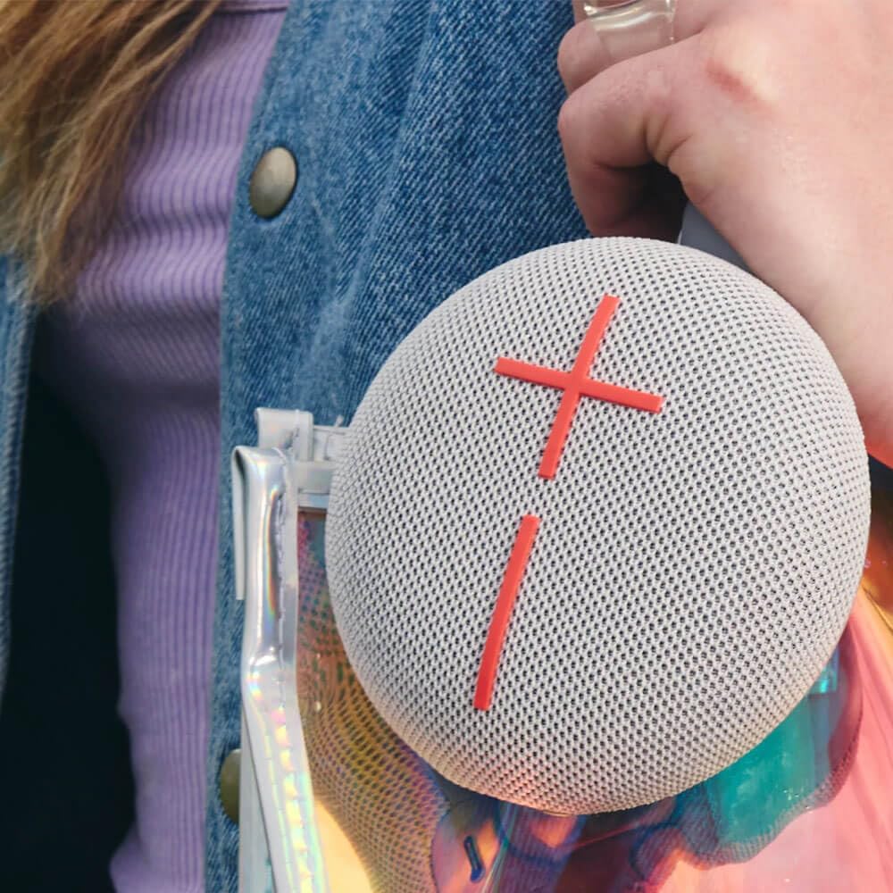 Ultimate Ears MINIROLL Ultra-Portable Waterproof Bluetooth Speaker, Big Bass, IP67 Dustproof, 131 ft Range - Gentle Grey - Image 2
