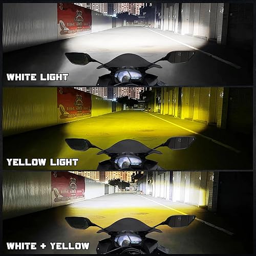 Miniatura 8 de OFFROADTOWN Luces LED antiniebla para conducción de motocicleta, 2.5 pulgadas, 2 unidades, 40 W, de doble color, LED para conducción, luz