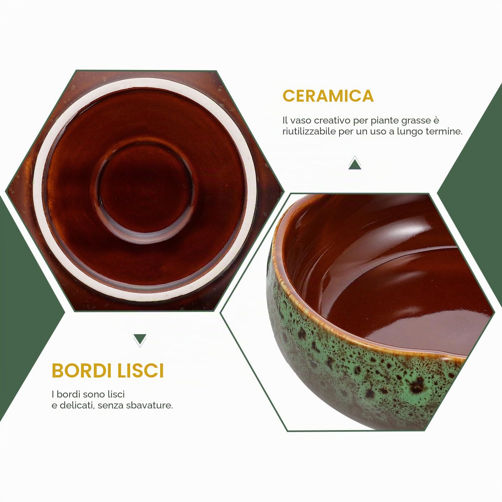 Vaso da fiori in ceramica per terrazze, vaso per piante grasse, vaso per bonsai per gigli, ninfee, casa, giardino, soggiorno, ufficio, decorazione