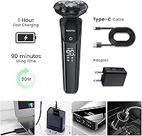 Vista 2 de Maquinillas de afeitar eléctricas para mujer, depilación facial, recortadora de bikini, afeitadora eléctrica recargable para mujeres, piernas, cara