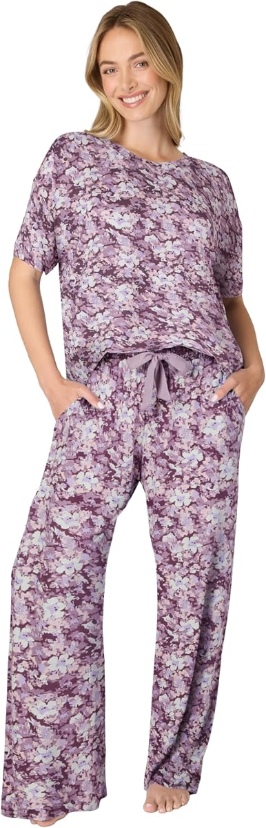 Bali Women's Pajamas Set, Breathable T-shirt & Pants With Pockets, Loungewear for Women, Roomy Fit, 29"
