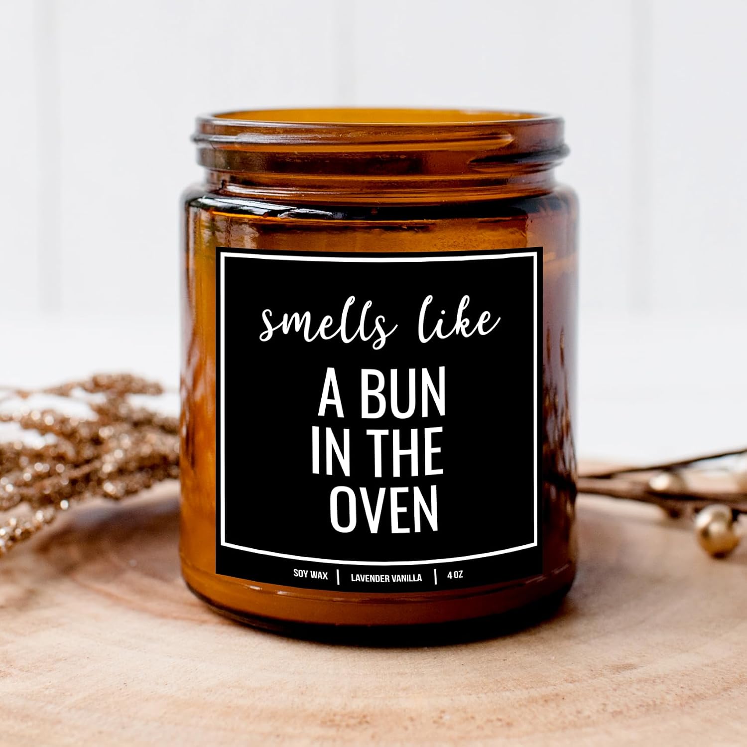 You Nique Designs Pregnancy Announcement Candle for Grandparents Dad Family Uncle Aunt, 4 Oz, Pregnancy Reveal to Parents, White All Natural Soy Vegan Aromatherapy Candles (Lavender&VanillaA 4oz)