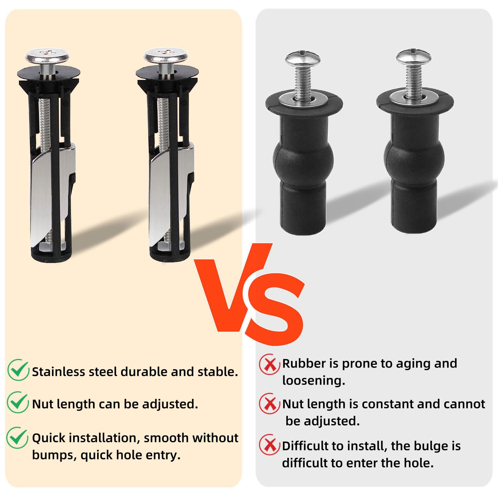 Heavy Duty Toilet Seat Fastener Bolt Kit - Image 4
