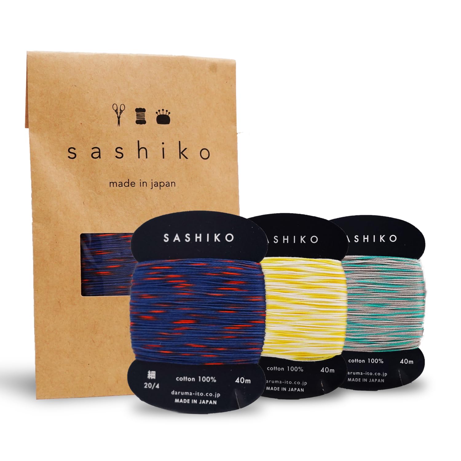 Daruma Sashiko Thread Rolls - Beginner Kits -30