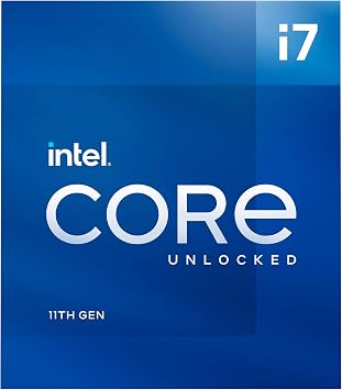 Intel CoreTM i7-11700K Desktop Processor 8 Cores up to 5.0 GHz Unlocked LGA1200 (Intel 500 Series & Select 400 Series Chipset) 125W