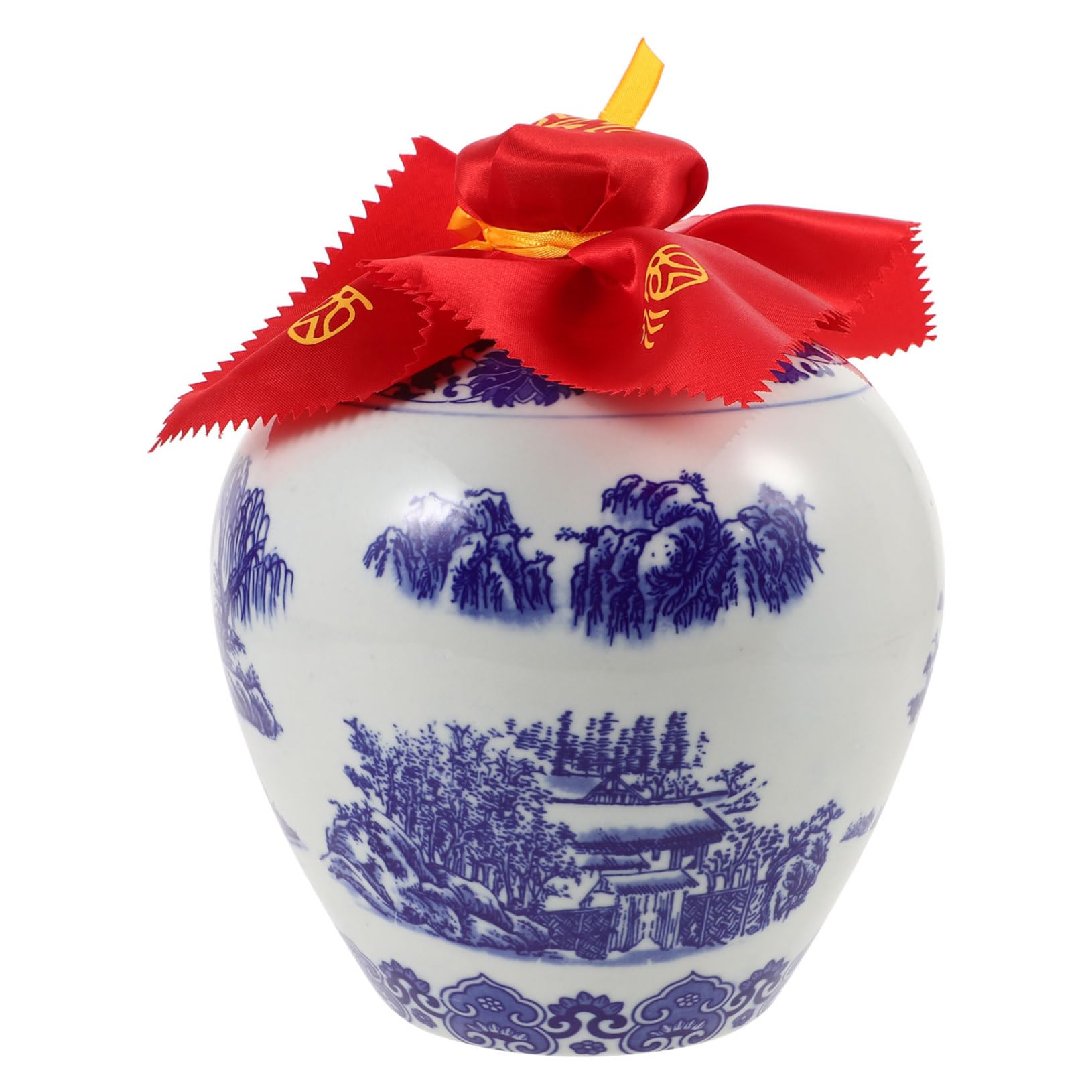 Vin en porcelaine blanche et distributeur de bouteilles au style chinois traditionnel pour bar