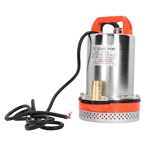 Bomba de agua sumergible solar DC24V, bomba sumergible, bomba solar de cabeza alta todo el motor de alambre de cobre bomba de agua de pozo profundo