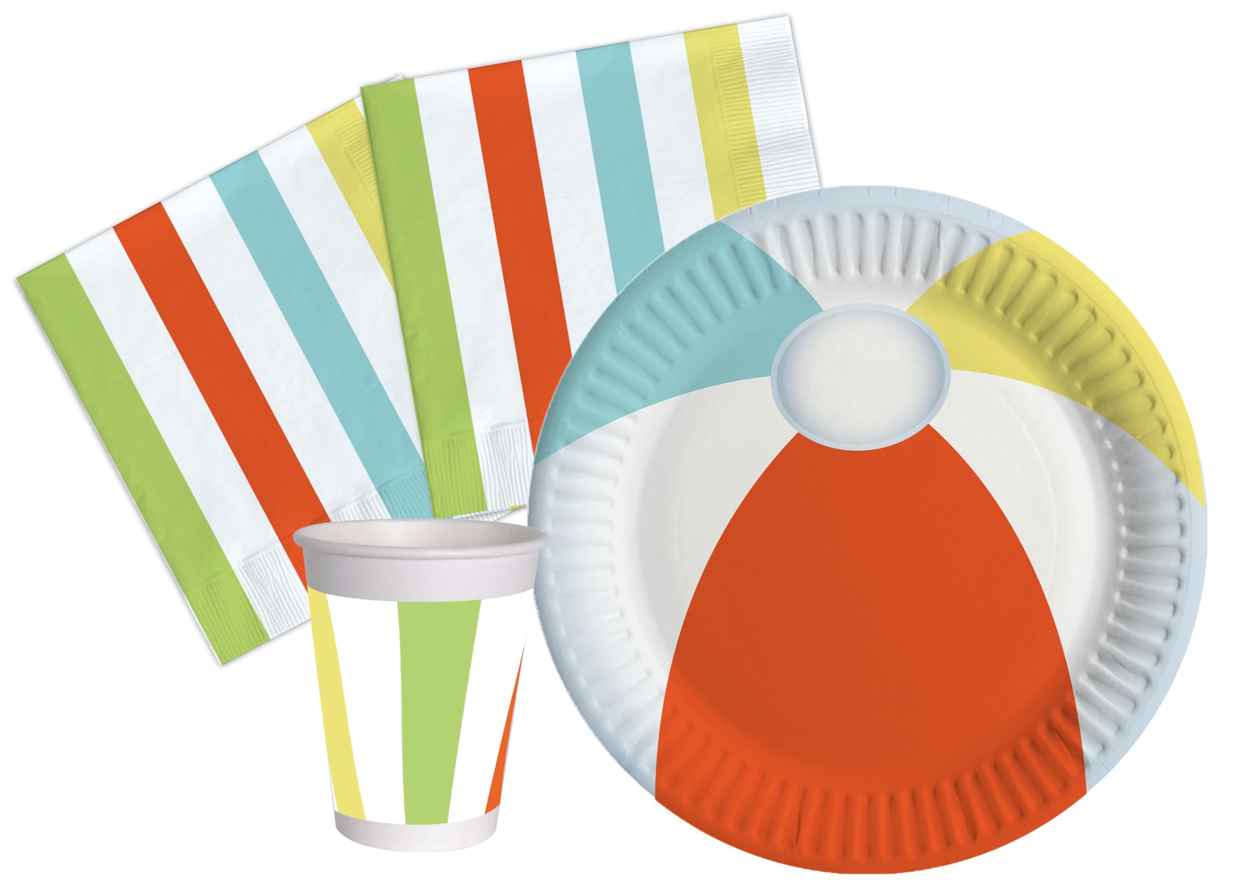 Ciao - AZ167 Party Table Kit (Plates, Cups, Napkins), Multicoloured, 8 People