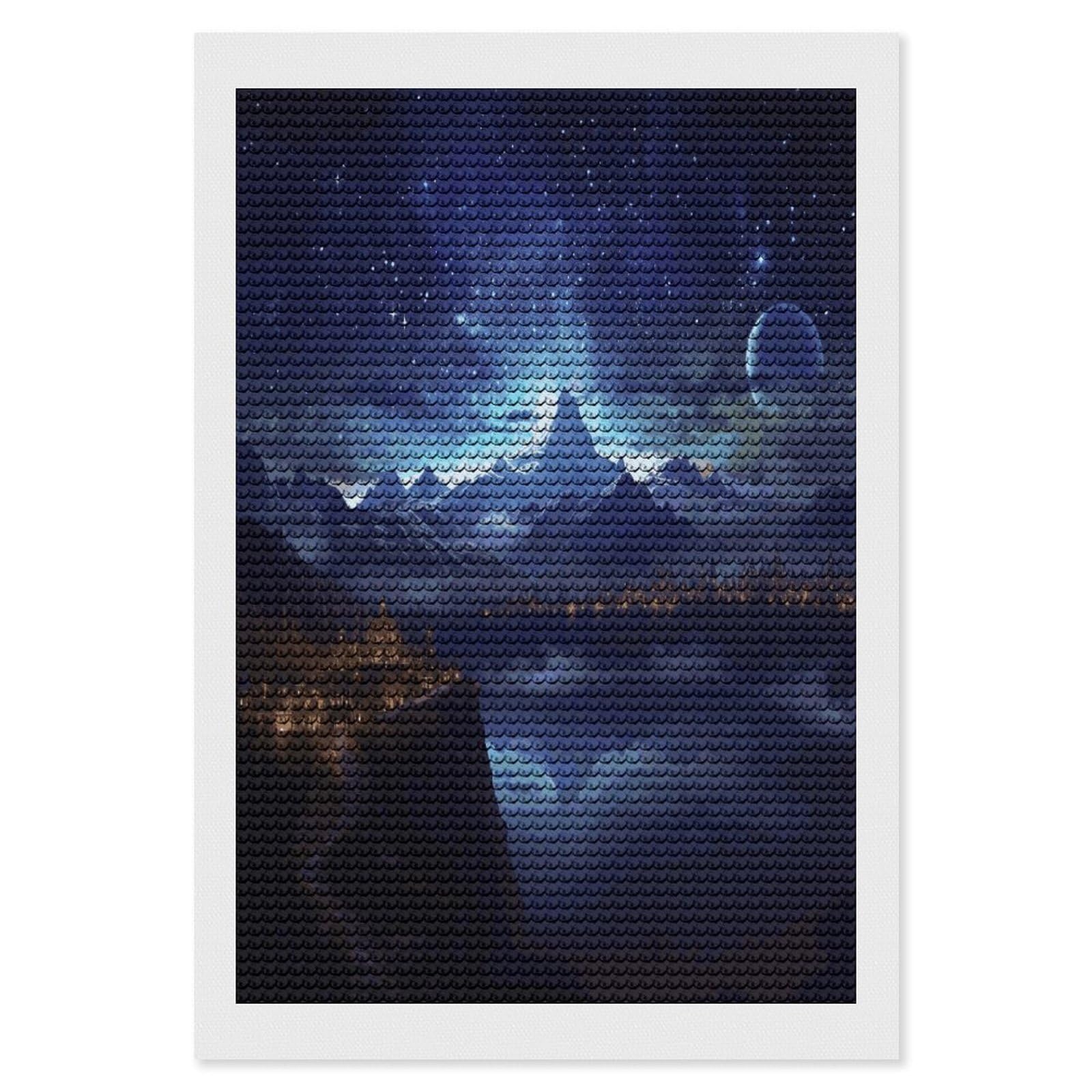 FekiLoot Fantasy Night Scene Diamond Art Kits for Adults Diamond Painting Kits for Beginners DIY Diamond Art Kits Round Full Drill Diamond Dot Gem Painting for Home Wall Decor Gift 8"x12"