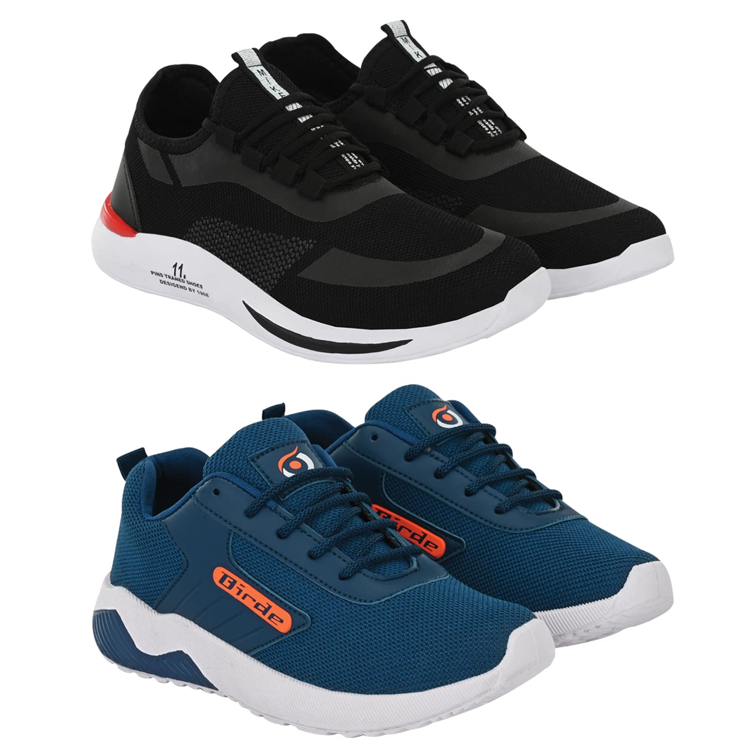 Birde Mens Black&Blue Walking Shoes - 8 UK (B0BRKKRSLN) Amazon Price History, Amazon Price Tracker