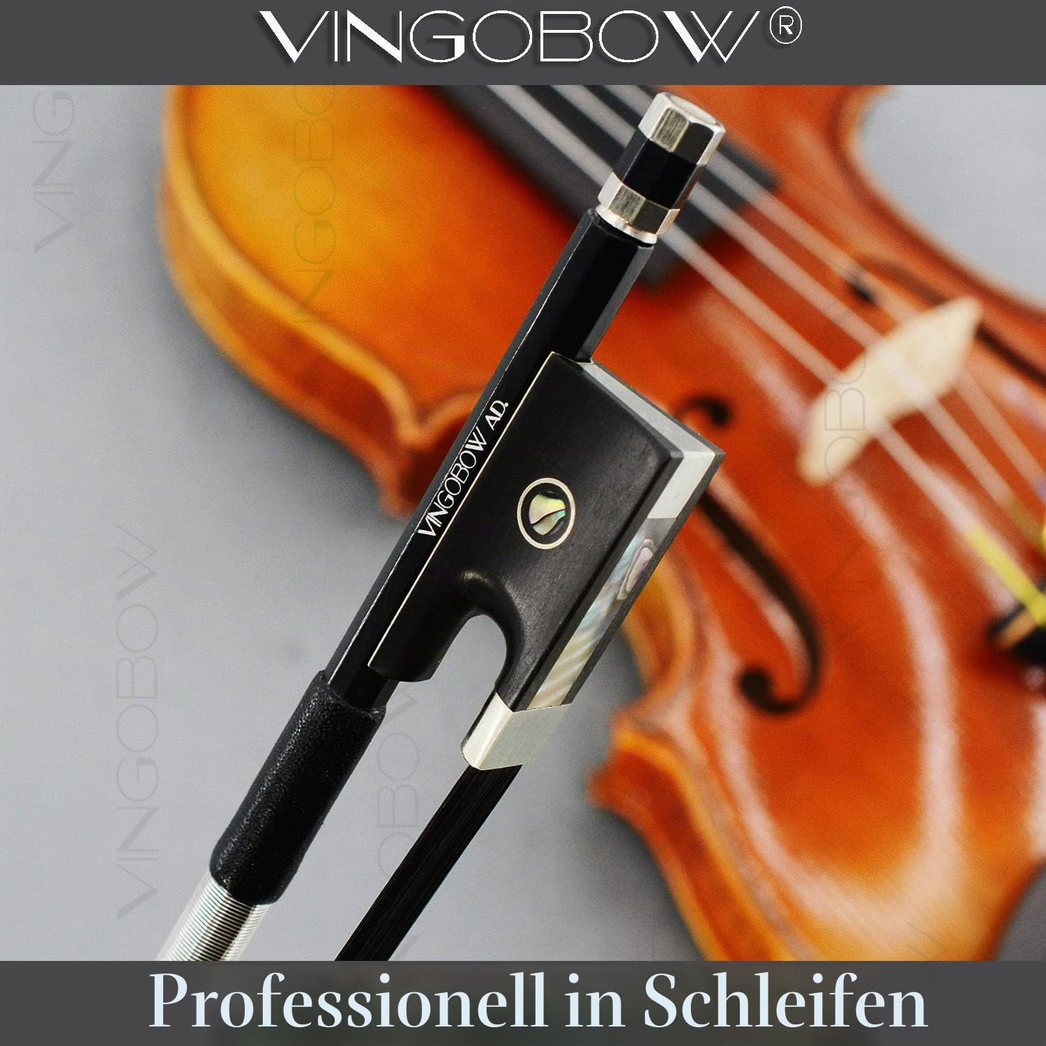 Geigenbogen Violine Geigen bogen Kohlefaser Carbon Bow Schwarzes Rosshaar für lauteren Klang 4/4