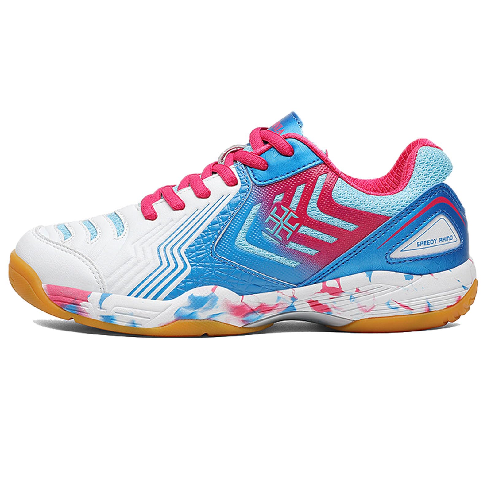 Badminton Schuhe,Tennis Shoes,Volleyball Schuhe Herren,Indoor Hallenturnschuhe,Badminton Schuhe Damen,Tischtennis Schuhe,Komfort,rutschfeste,Atmungsaktives,DäMpfung,Für Einsteiger,Weiß