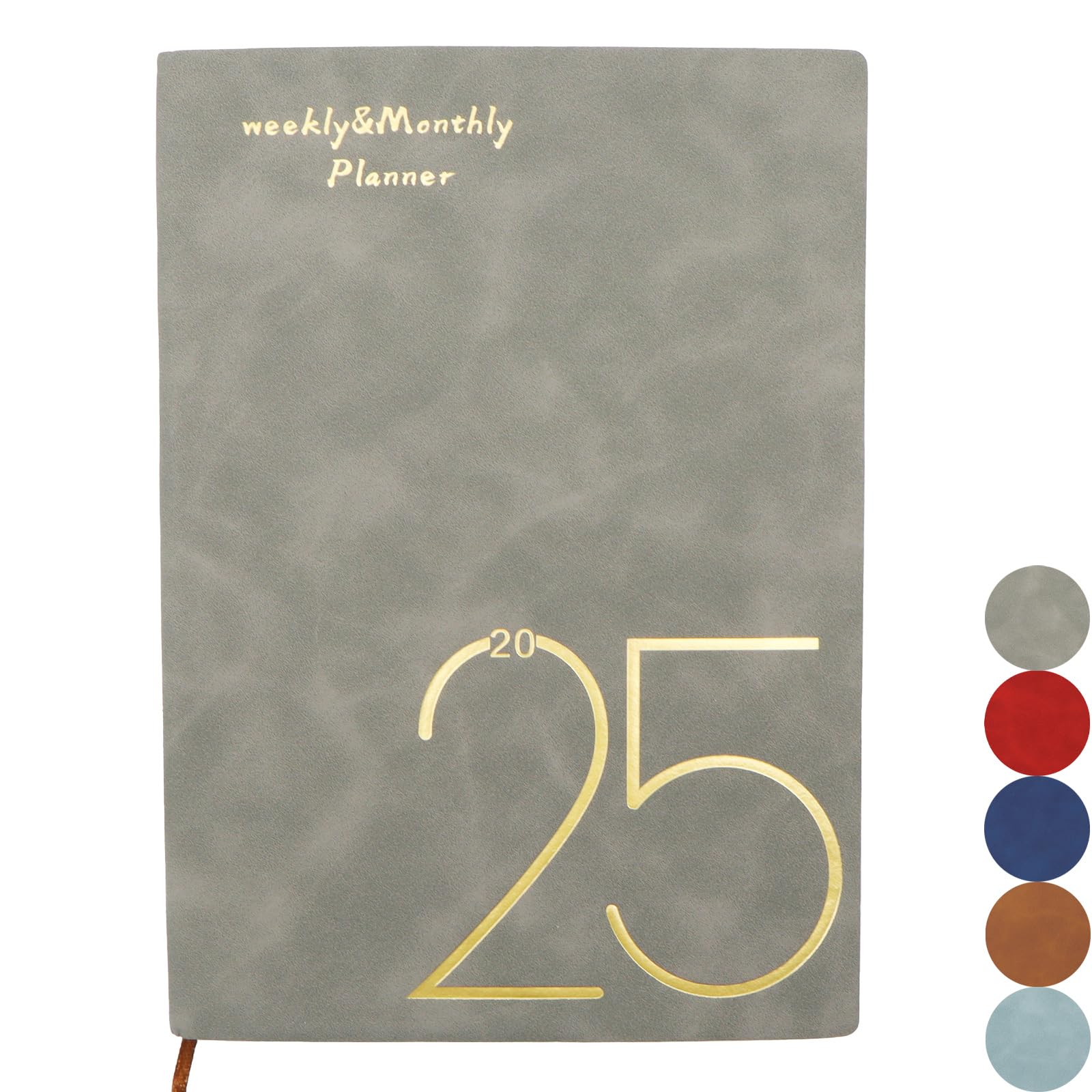 2025 Planner - Planner 2025, Faux Leather Cover 2025 Planners for Women, Jan 2025 - Dec 2025 Calendar Planner, A5(5.7" x 8.2") 2025 Planner Weekly and