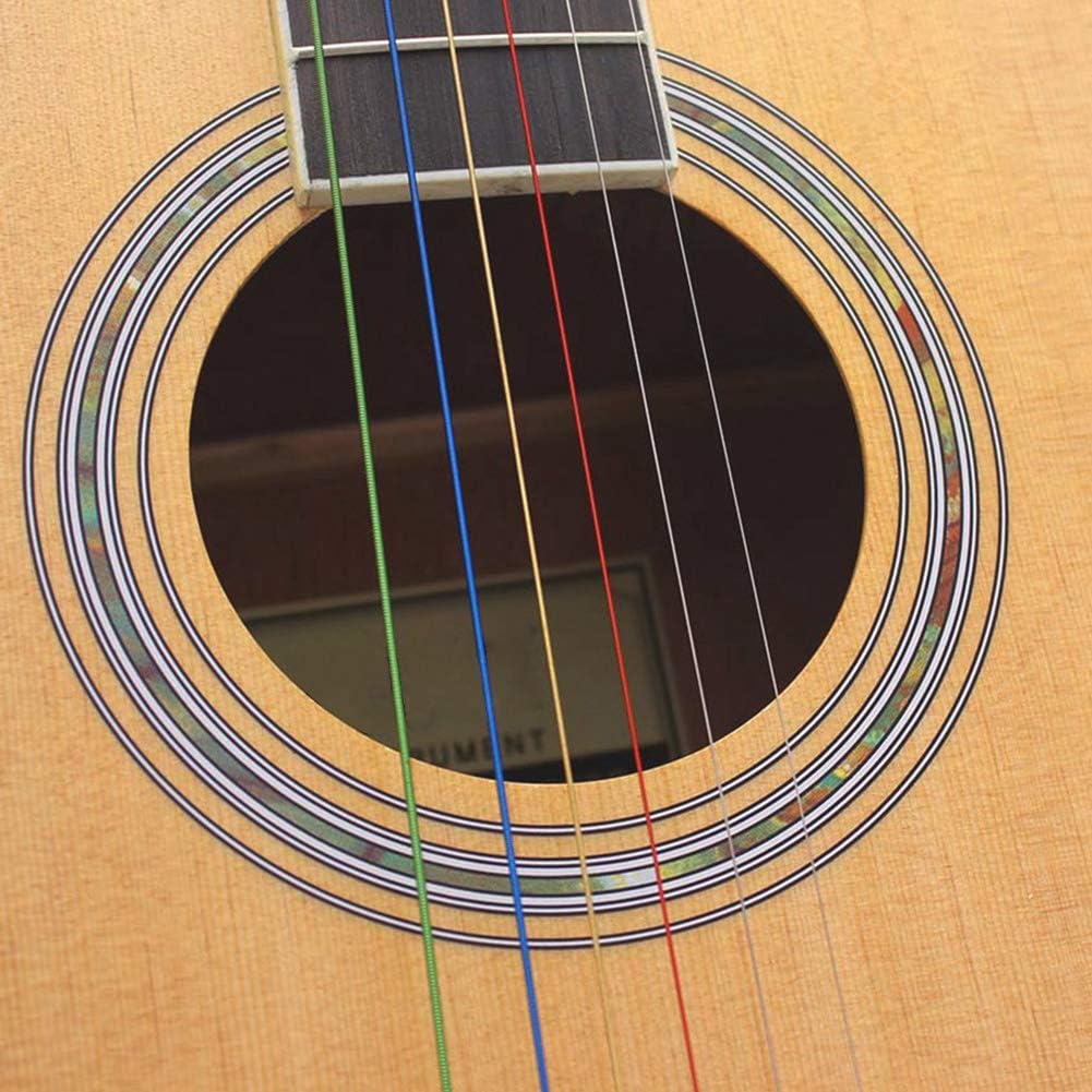 Amazon.com: VBESTLIFE 6Pcs Guitar Strings Set, 3 Colored Nylon ...