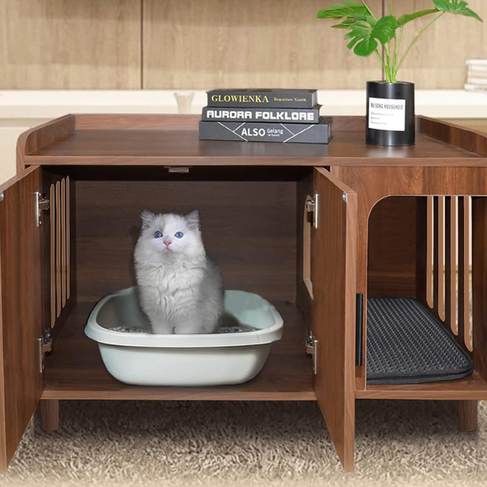 Amazon | KOVOL猫トイレ 隠す 収納カバー ネコ ペットハウス 小型犬 猫