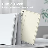 Vista 4 de JETech Funda para Samsung Galaxy Tab S9 de 11 pulgadas con soporte para bolígrafo S, funda protectora delgada para tablet, visión multiángulo (beige)