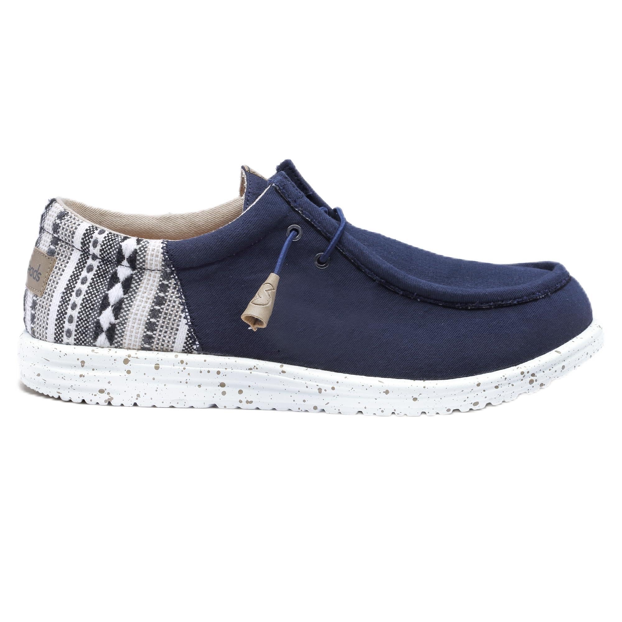 SOLETHREADS Amigo Aztec Print Sneakers for Men | Premium Vegan Leather | Comfortable | Lightweight | Casual | Stylish | Anti-Skid | Memory Foam Outsole | Mens Casual Shoes for Daily Use | Navy | 8UK (B0C62THWNN) Amazon Price History, Amazon Price Tracker
