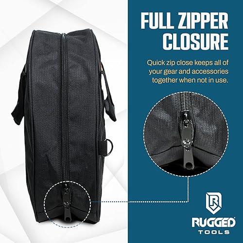 Miniatura 2 de Rugged Tools Bolsa para cables  Bolsa para cables de puente  Almacenamiento y organizador para cables, cables y mangueras, incluyendo cables de