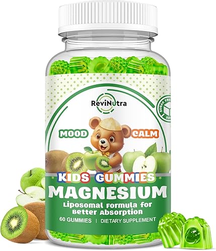 Miniatura 8 de Gomitas de Complejo de Magnesio - Gomitas masticables calmantes para niños y adultos - Suplemento de glicinato de magnesio - con Omega-3, vitamina