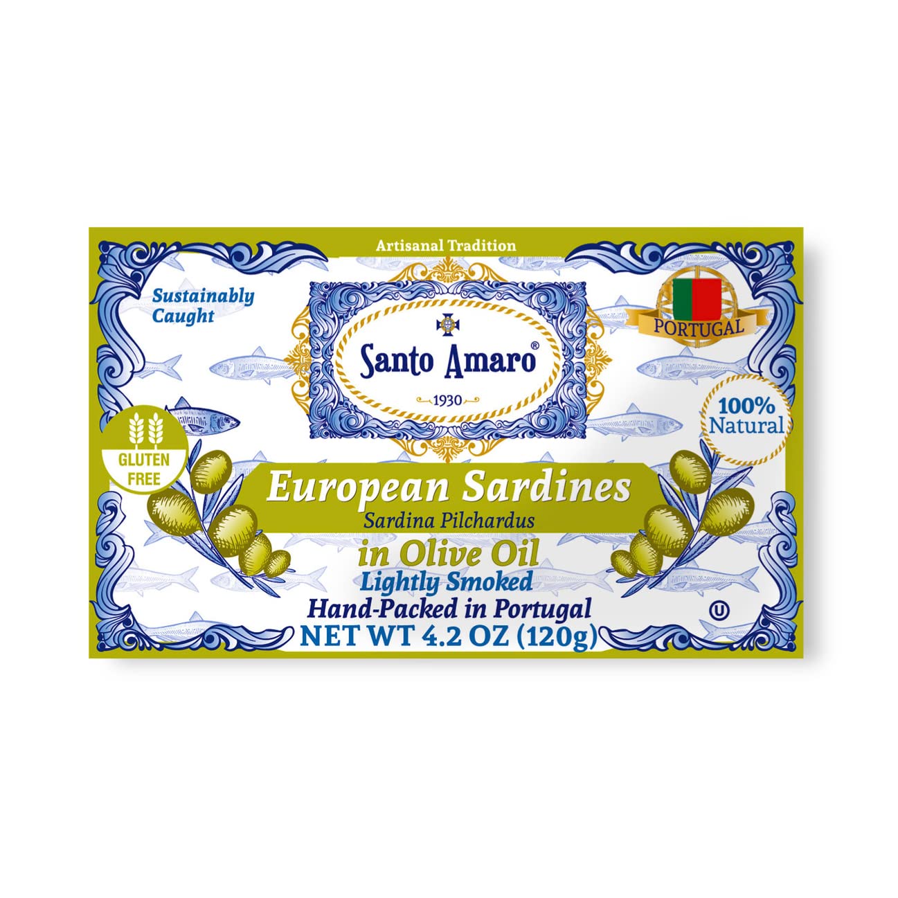 Buy Santo Amaro Authentic European Sardines in Olive Oil, HandPacked