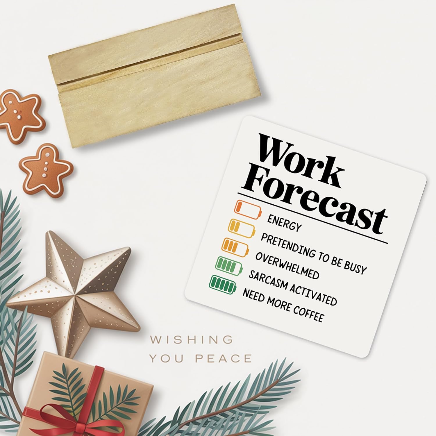 Work Forecast Desk Decor Sign, Funny Office Acrylic Plaque Gifts for Coworker - Image 6