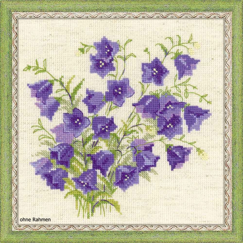 Riolis Multi-Colour Cross Stitch Kit - 1557 - Bellflowers