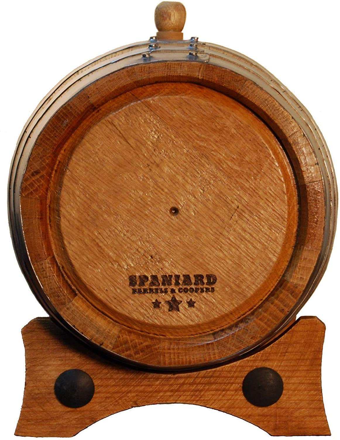 Spaniard Barrels & Coopers Barilotto fatto a mano in rovere americano, 5 litri