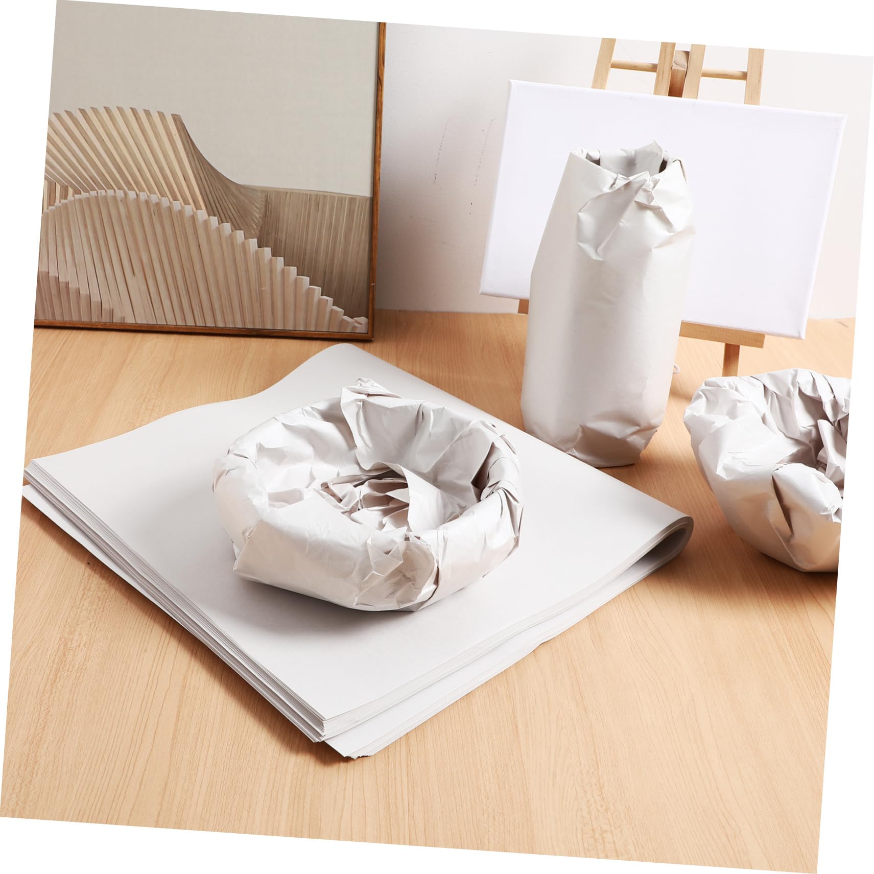 Papier Journal D’emballage 100 Feuilles en Pâte de Bois Blanc