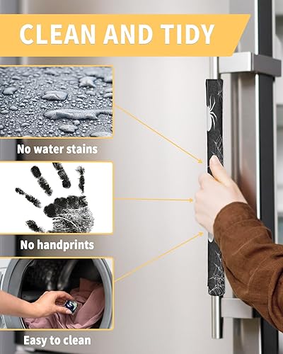 Miniatura 4 de Juego de 2 fundas para manijas de puerta de refrigerador de Halloween para lavavajillas, microondas, horno, nevera, estufa, electrodomésticos,