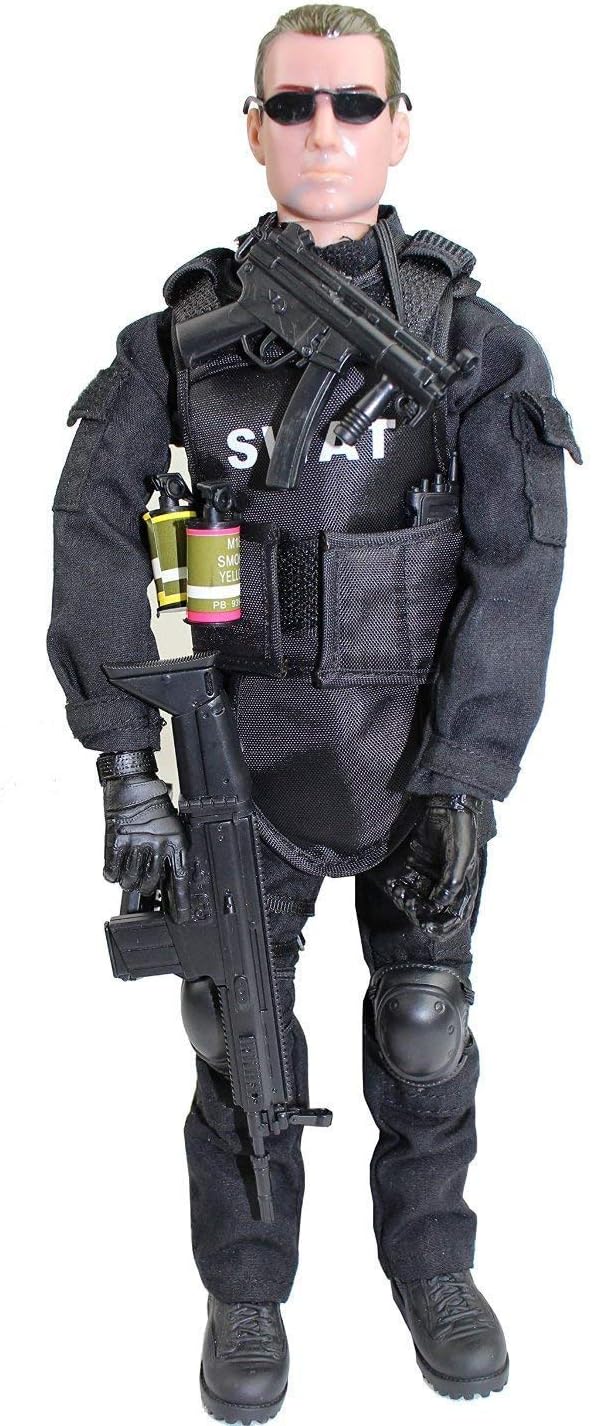 BJPEY 12" Action Figures Toy 1:6 Stand Bendable Soldier Figure Model Toy ( SWAT )