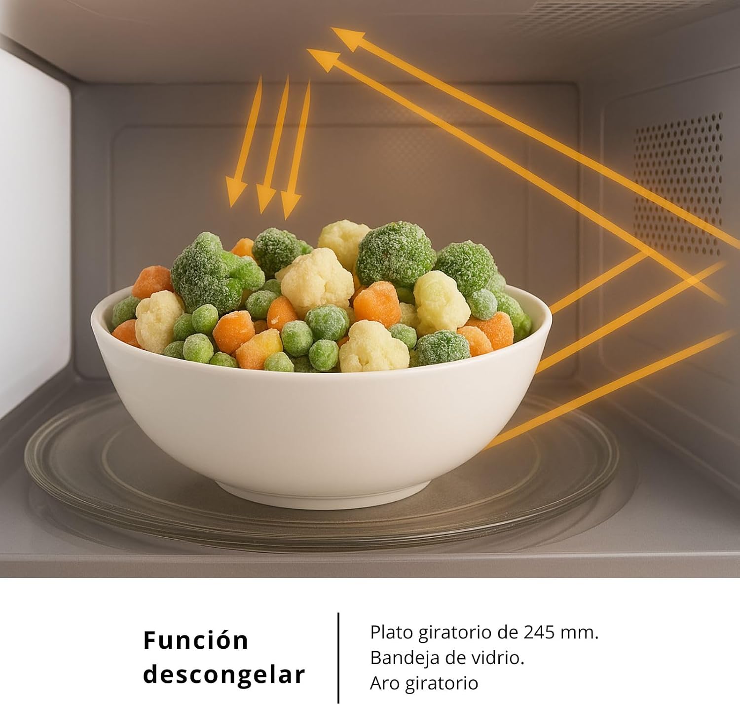 Corberó – Built-in Microwave | CMICG520GLNI | Capacity 20 L | Power 700 W | 10 Levels | Auto Menu | Defrost | Timer 95 min | Touch Control | Color Black