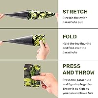 Vista 6 de NUTTY TOYS Juguetes de Paracaídas para Niños - Hombres de Paracaídas Voladores Sin Enredos para Exteriores, Ideales para Interiores y Exteriores, 3