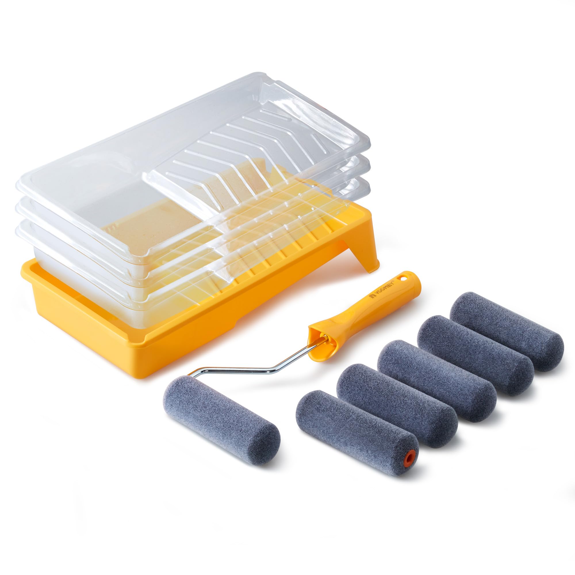 VOOMEY Refillable 4" Paint Roller Tray Frame Disposable Liners